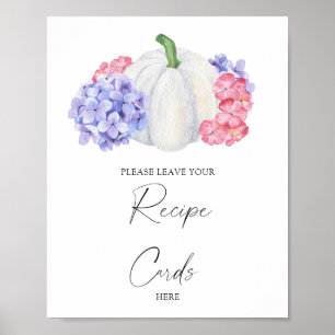 Vit pumpa - Ditt recept-kort här Poster