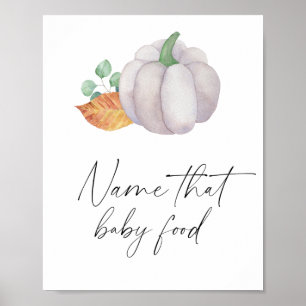 Vit pumpa - namn som baby mat poster