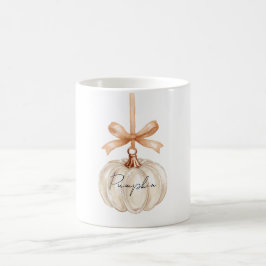 Vit Pumpa Persika Slinga Ornament Kaffemugg