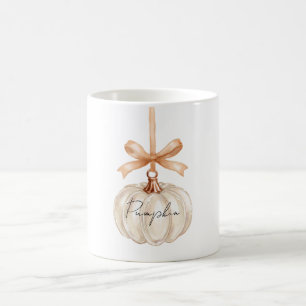 Vit Pumpa Persika Slinga Ornament Kaffemugg