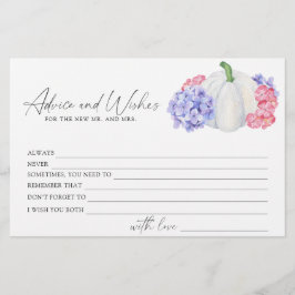 Vit pumpa - Råd och önskemål möhippa Brevpapper