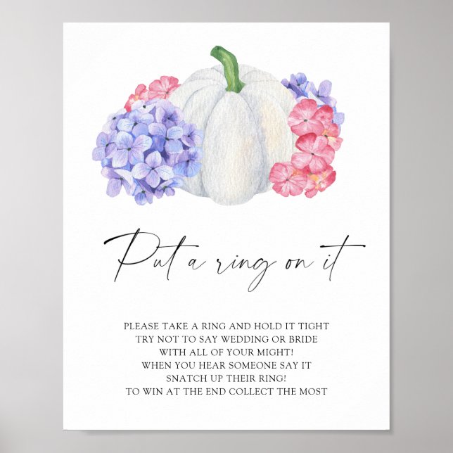 Vit pumpa - sätt en ring på det spel poster (Framsidan)