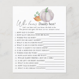 Vit pumpa - Vem vet vad pappa spelar bäst