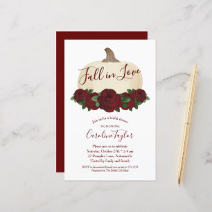 Vit Pumpkin Burgundy Blommigt Fall Möhippa
