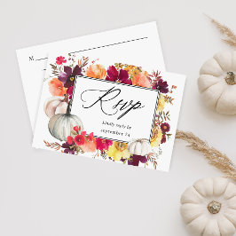Vit Pumpkin Fall Blommigt w Meal OSA