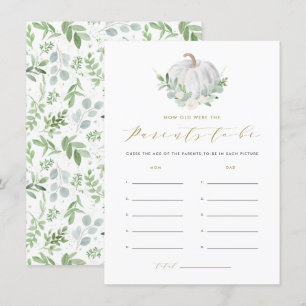 Vit Pumpkin Hur gammal var föräldrarnas spel? Tilläggskort