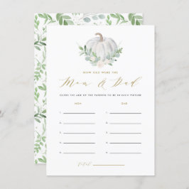 Vit Pumpkin Hur gammal var Mamma och Pappa kort? Tilläggskort