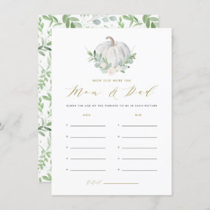 Vit Pumpkin Hur gammal var Mamma och Pappa kort? Tilläggskort