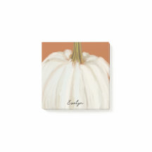 Vit Pumpkin med Personlig Namn