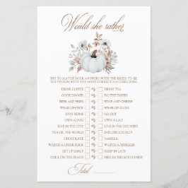 Vit Pumpkin skulle hon hellre Möhippa Game