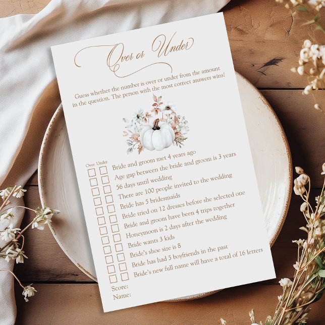 Vit Pumpkin-spel över eller under Möhippa (Skapare uppladdad)