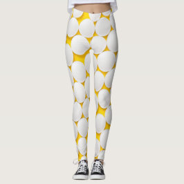 Vit punkt leggings