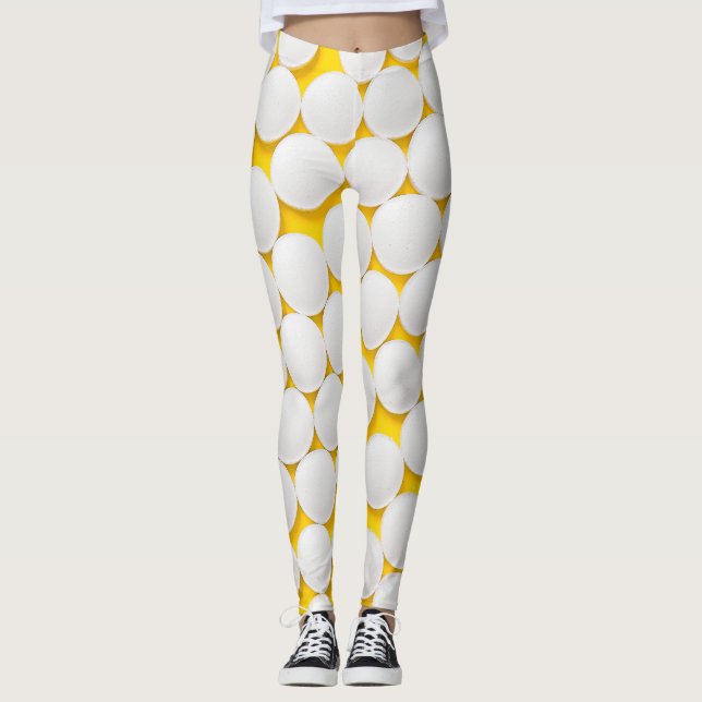 Vit punkt leggings (Framsida)