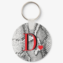 Vit Python Ormhud - Rik Elegant Monogram