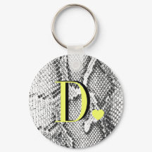 Vit Python Ormhud - Rik Elegant Monogram