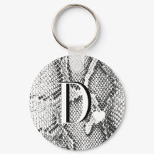 Vit Python Ormhud - Rik Elegant Monogram