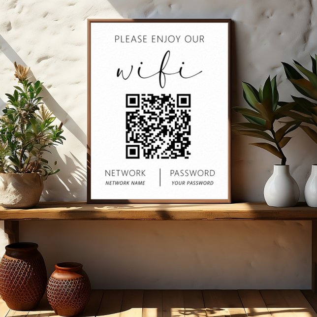 Vit QR-kod - njut av vårt WiFi Poster (Skapare uppladdad)
