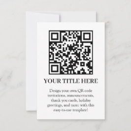 Vit QR | Modern Minimalistisk Anpassad Uppladdning Inbjudningar