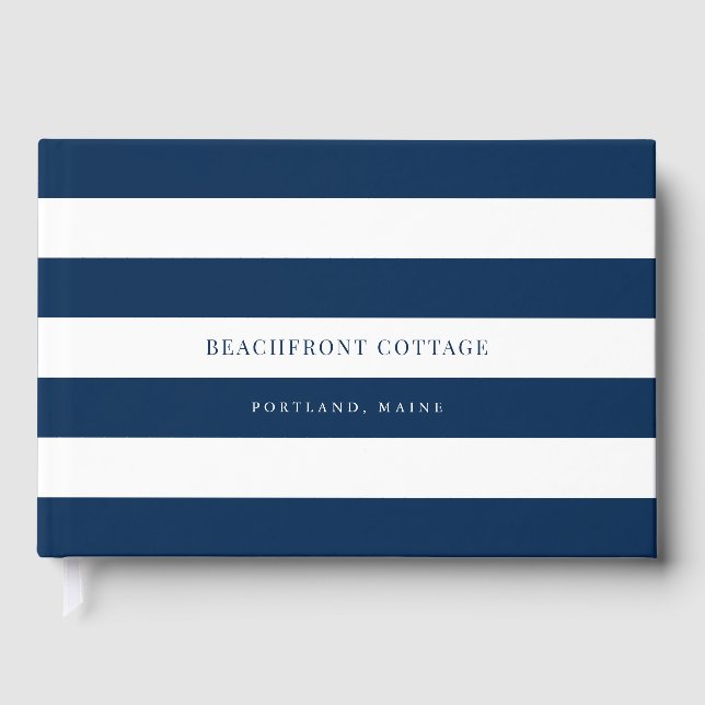 Vit Rand & Anpassningsbar Färg hem- eller uthyrnin Gästböcker (Framsida)