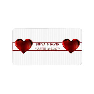 Vit Rand och vita öron Adressetikett