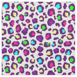 vit regnbåge leopard djurtryck lila tyg