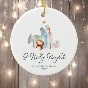 Vit Religiösa - jul Julgransprydnad Keramik