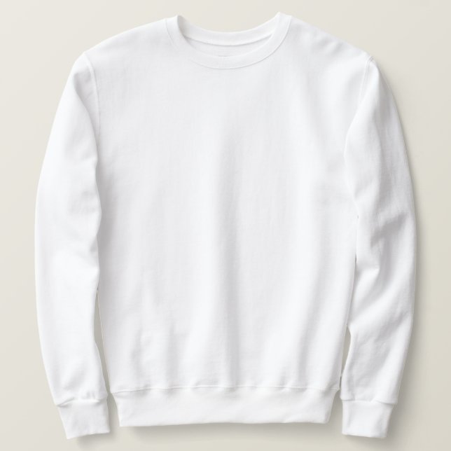 vit, ren lång ärmad tröja (Design framsida)
