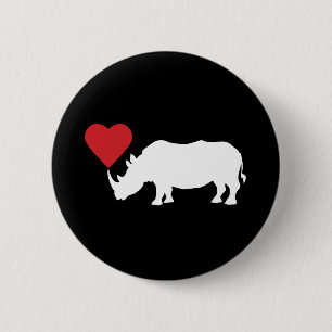 Vit-Rhino-Med-hjärta Knapp