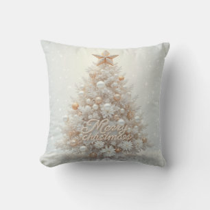 vit Ribbon Träd Cushion Kudde