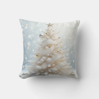 vit Ribbon Träd Cushion Kudde