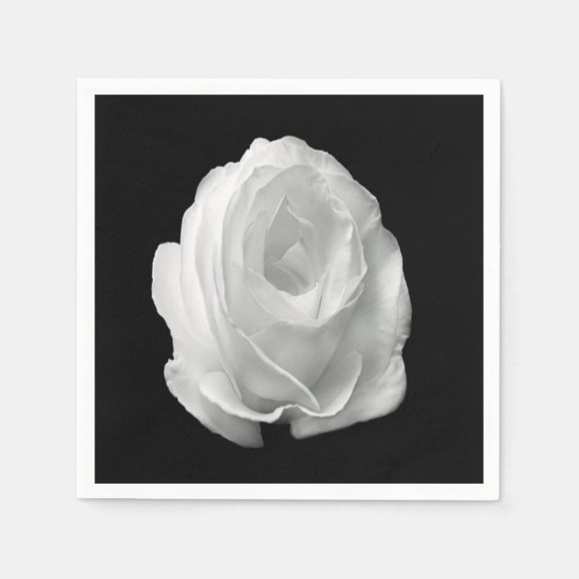 vit-ro-på-svart-bakgrund pappersservett (Framsidan)