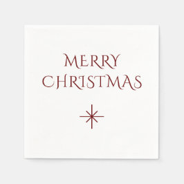 Vit, röd, modern jul pappersservett