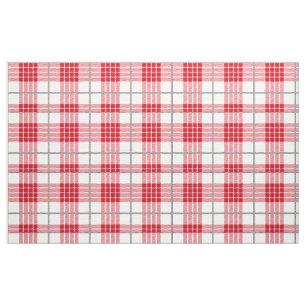Vit röd och grått-planterad geometrisk mönster tyg