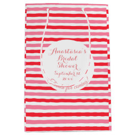 Vit Röd Rosa Randig Bröllopsdusch