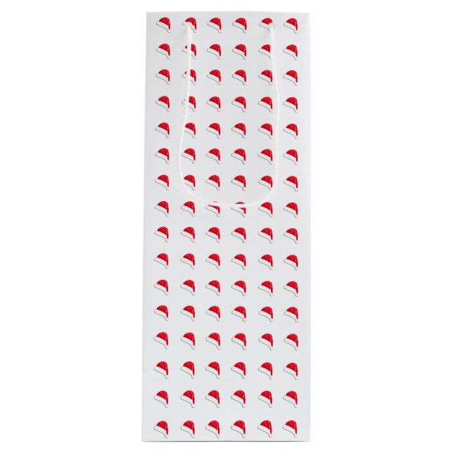 vit röd Santa Hat mönster jul (Framsidan)