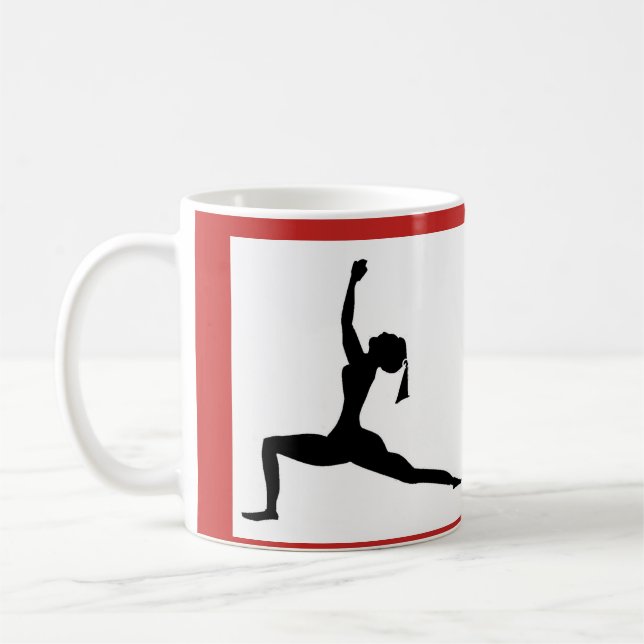 Vit / Röd Stil: Klassisk Mugg / Kaffe Kopp (Vänster)