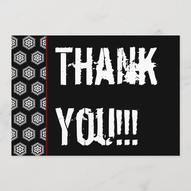 Vit röd W1976 för svart för tackårsöverrrakning Tack Kort (Framsida)