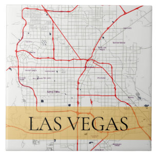 VIT RÖDA LAS VEGAS NEVADA USA SKISSERAR KARTAN KAKELPLATTA