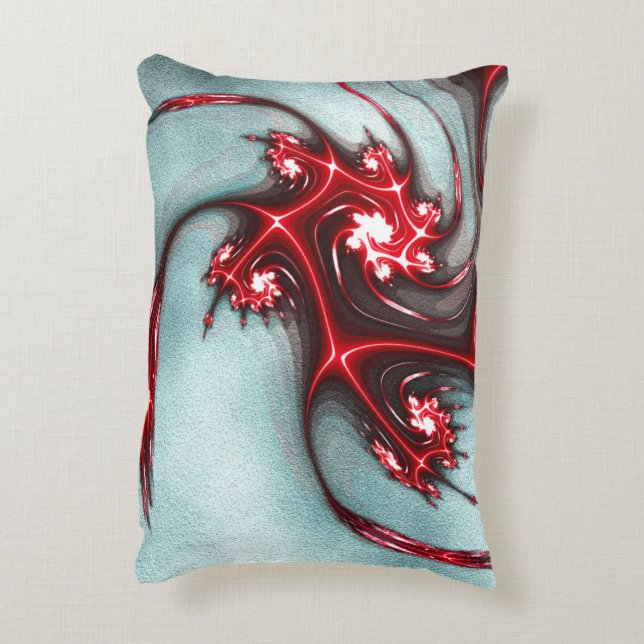 Vit, rödaktig ödla i sandy struktur prydnadskudde (Baksidan(Vertikal))