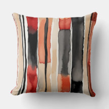 Vit rödpersika och svart abstrakt rand