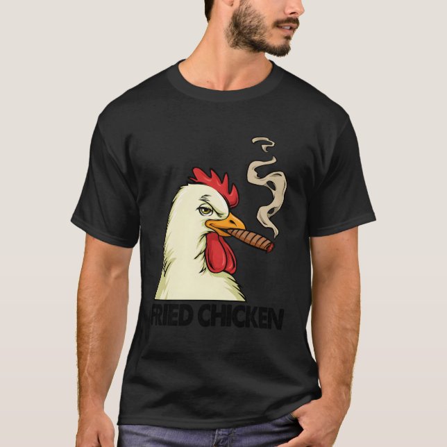 Vit rök, kyckling, gift kyckling t shirt (Framsida)