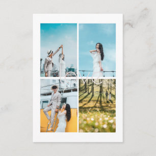 Vit Romantisk Kärleks Foto Collage Bröllop Tilläggskort