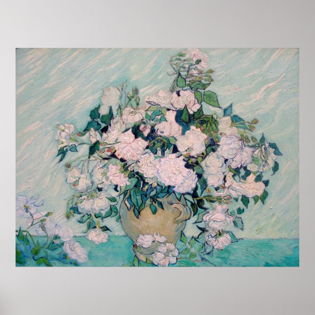Vit ros-1890-Vincent van Gogh Poster (Framsidan)