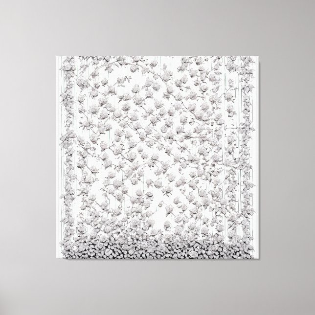 VIT ROS A CANVASTRYCK (Framsida)