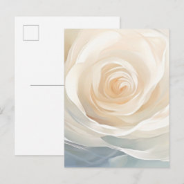 Vit ros abstrakt blomstermålning vykort