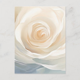 Vit ros abstrakt blomstermålning vykort