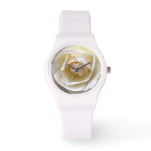 Vit ros armbandsur