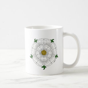 Vit ros av York Kaffemugg