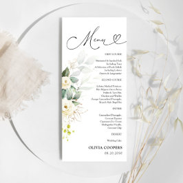 Vit ros Baby Shower Menu Meny