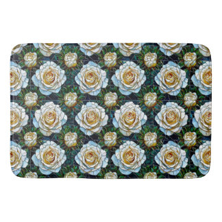 Vit ros badrumsmatta